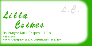 lilla csipes business card